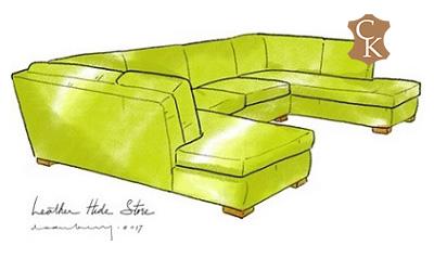 Armless Sectional with Double Chaise