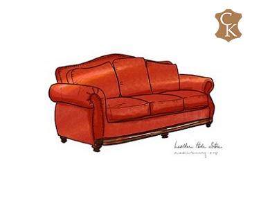 Camel Back Loose Cushion Sofa 96