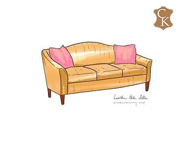 Camel Back Sofa with Modern English Arm 78