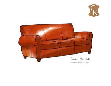 Club Style Sofa with Tight Back Cushions 84