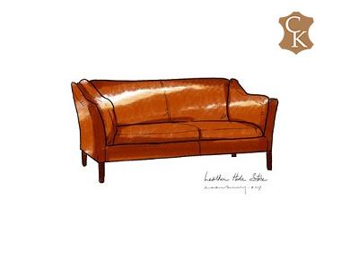 Contemporary Danish Modern Loveseat 60