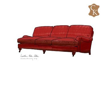 English Roll Arm Sofa 96