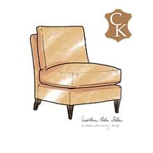 Loose Cushion Slipper Chair Loose Back and Seat