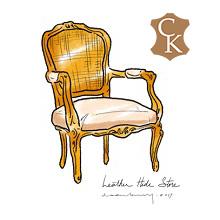 Louis XVI Style Cane Back Fauteuil Chair