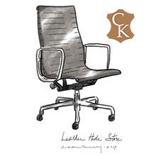Modern Ribbed Back Office Chair