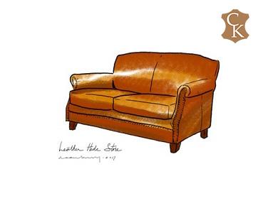 Recessed Roll Arm Loveseat with Tight Back 60