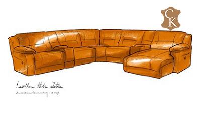 Reclining Pillow Top Arm Sectional with Chaise