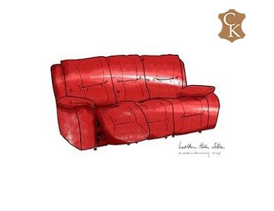 Reclining Three Seat Sofa 86