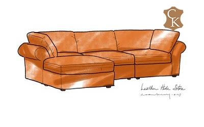 Roll Arm Lawson Sectional with Chaise & Side Cushion