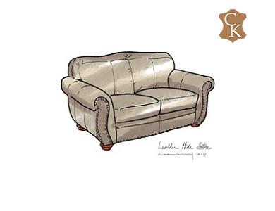 Roll Arm Loveseat with Tight Back Cushion 63