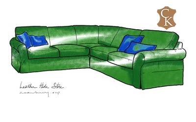 Skirted Lawson Sectional
