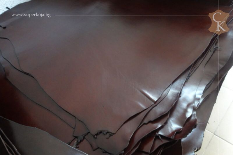 Leather for belts double butt Brown