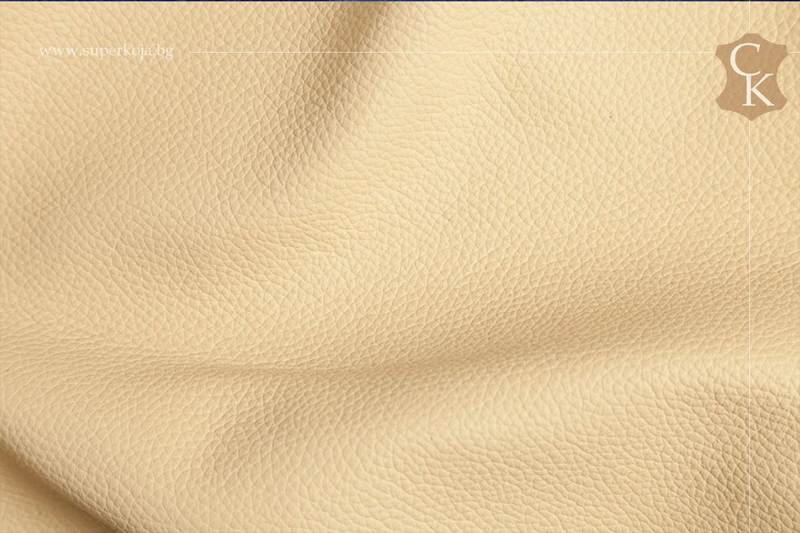 Genuine leather for upholstery - Beige color