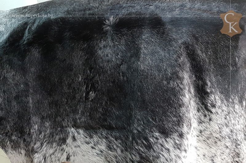 Hair-on cow hides black white grey