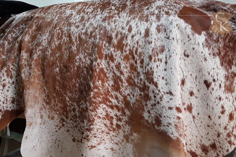 Hair-on cow hides brown flooring