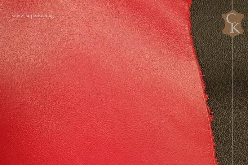 Cow nappa leather for shoes Red color - 11