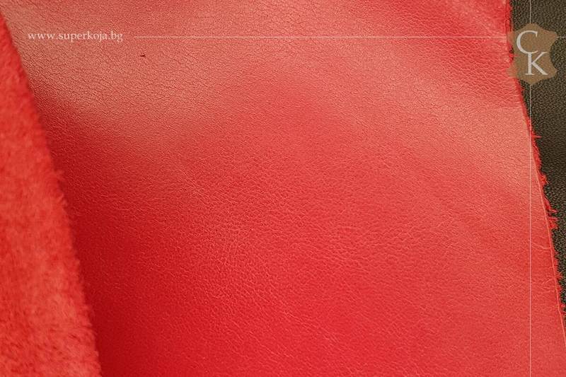 Cow nappa leather for shoes Red color - 12