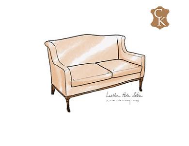 Track Arm French Loveseat 60
