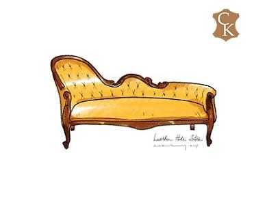 Tufted Fainting Couch 77