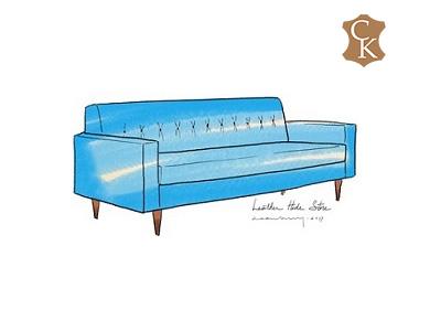 Tufted Mid Century Modern Sofa 88