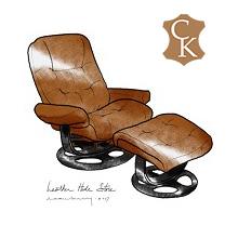 Venetian Reclining Chair with Ottoman